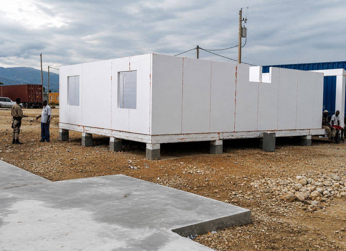 EPS shell construction on piers — Haiti 2011