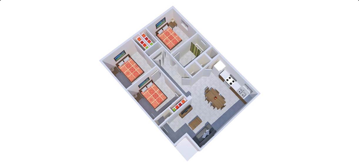 Option B floor plan — 78 square meters
