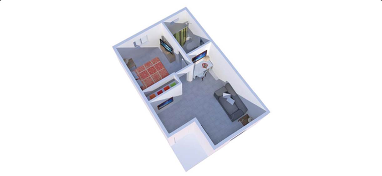 Option C floor plan — 25 square meters