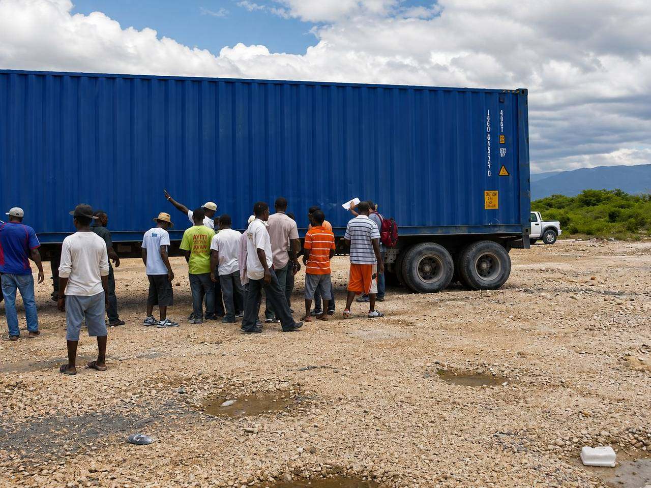 Container kit delivery — local crew receiving components